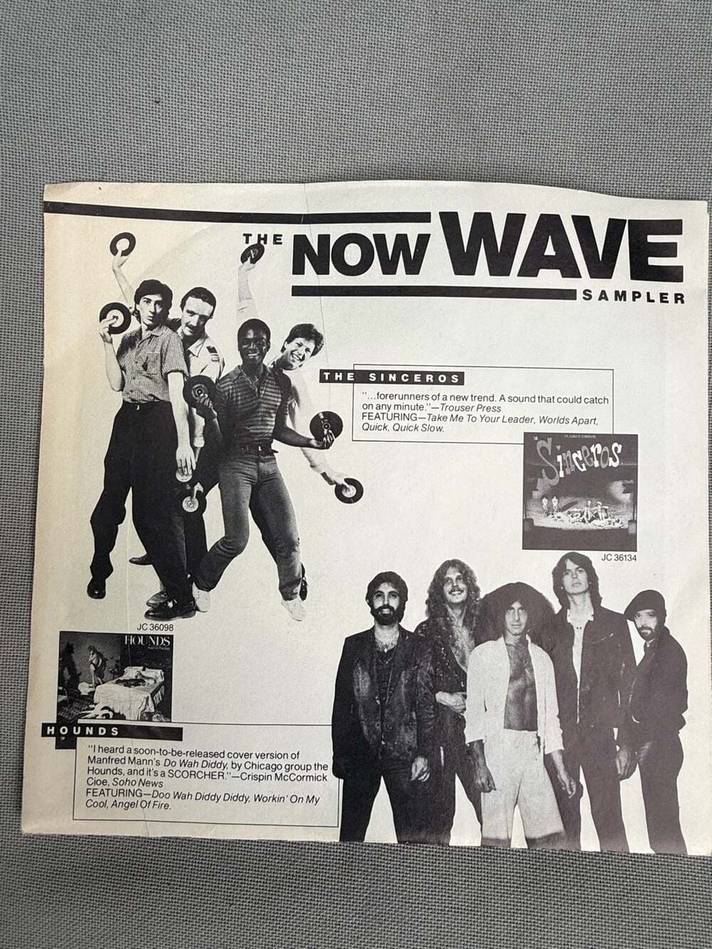 The Now Wave Sampler 1979 Columbia Promo 7 inch Vinyl Record AE7 1187
